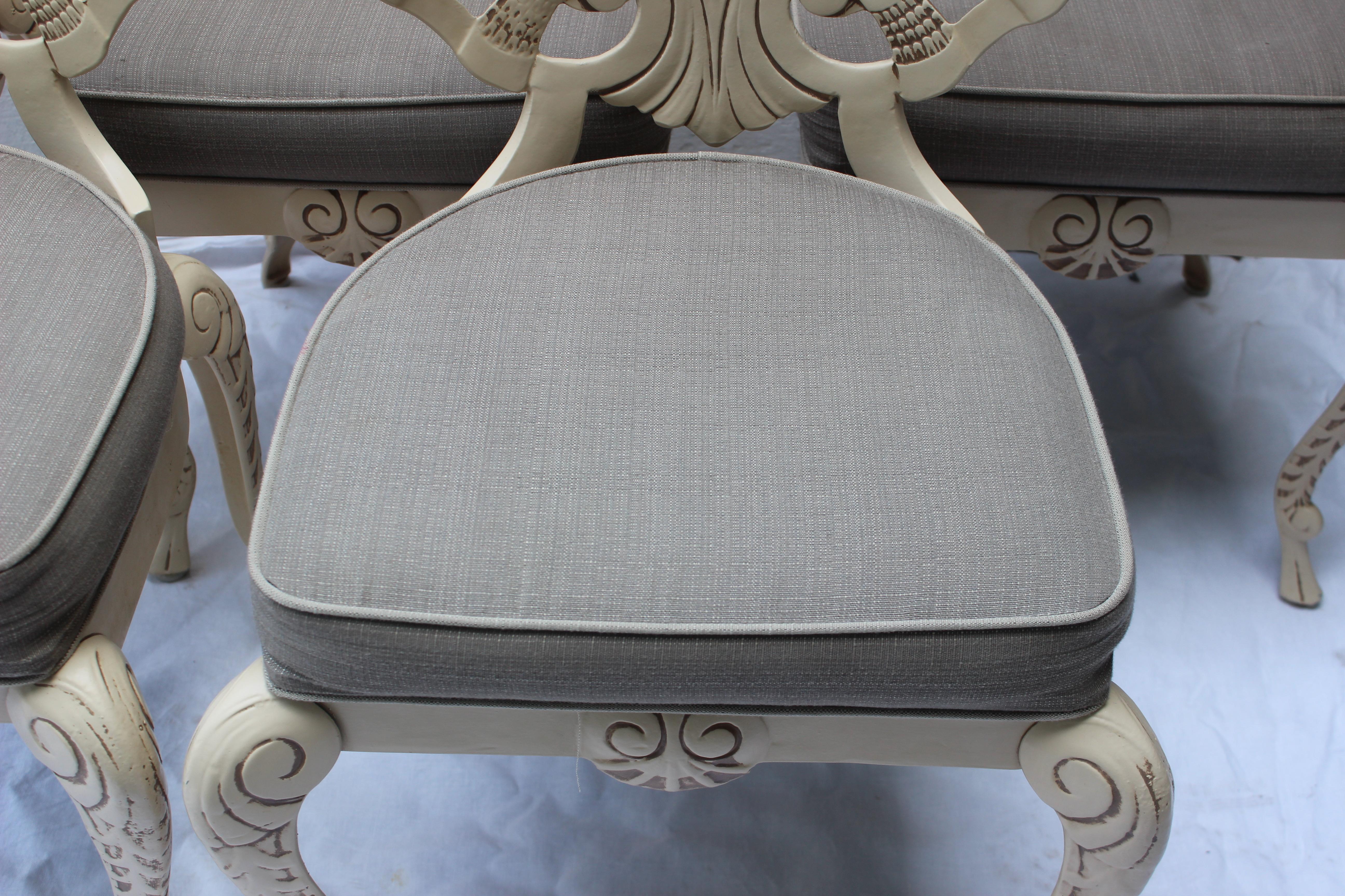Set of Five Aluminum Grotto Chairs by Tropitone 2