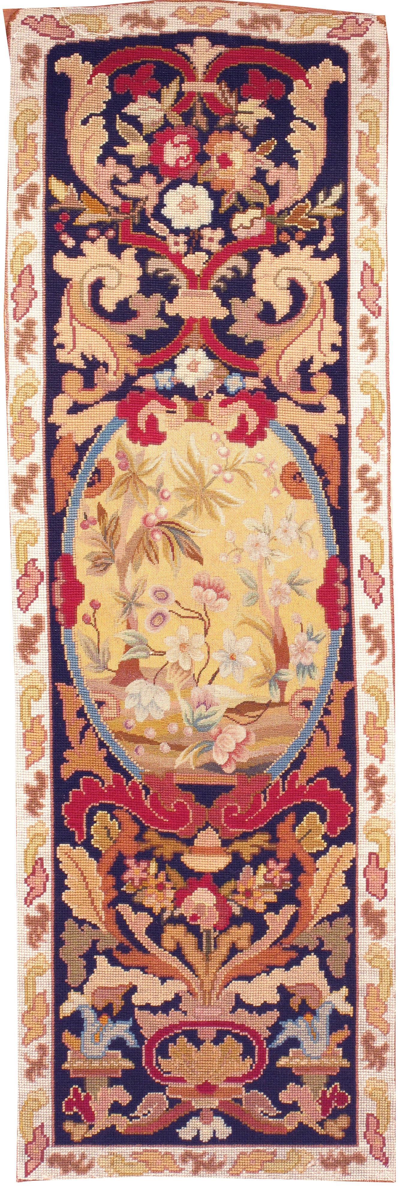 Hand-Woven Set of Five Antique French Needlepoint Panels, circa 1880  1'3 X 3'10 For Sale