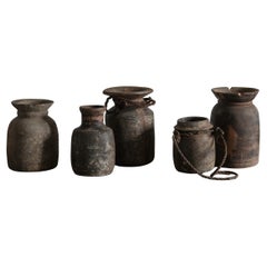 Set Of Five Antique Jars