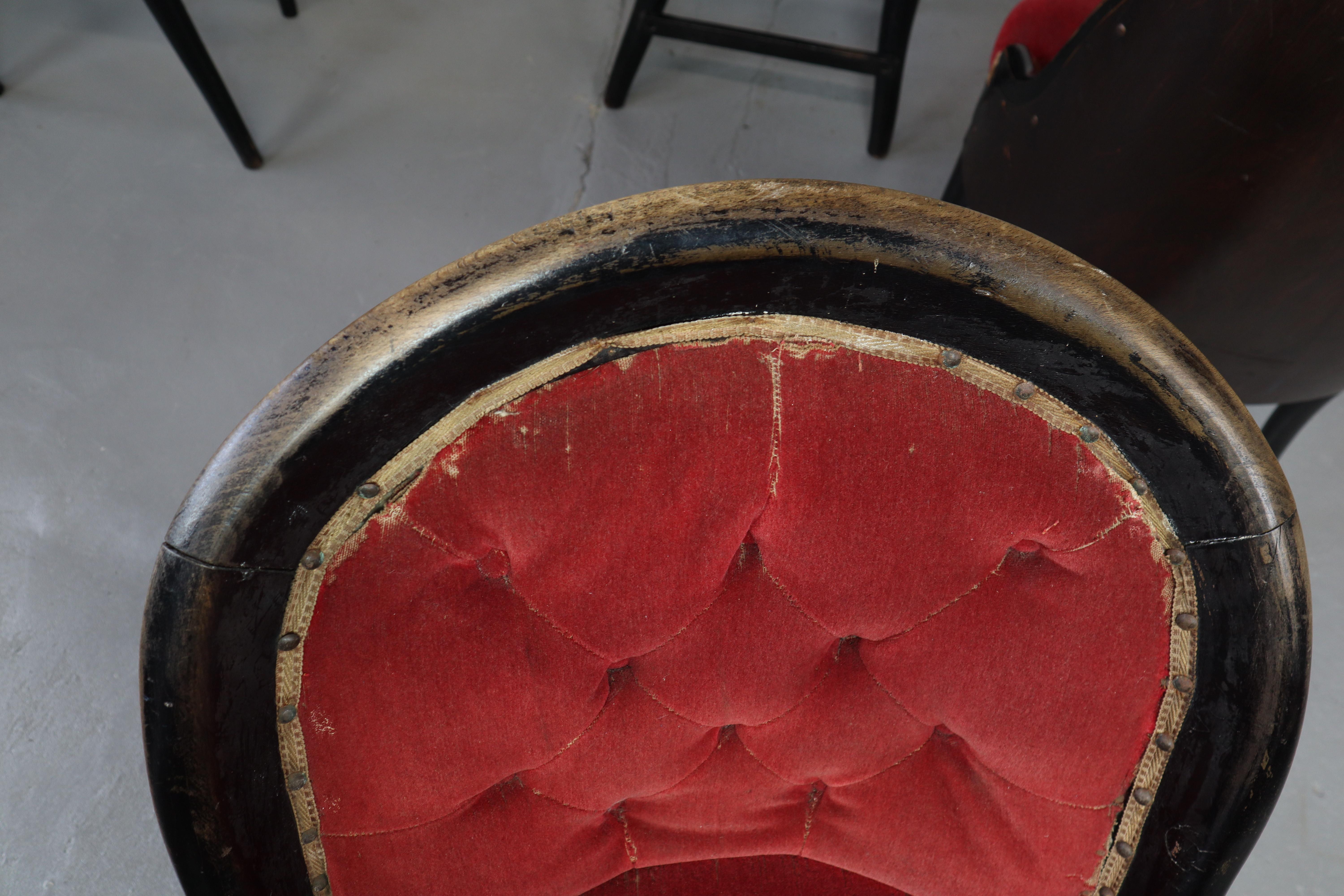 Set of Five Antique Theater Chairs For Sale 9