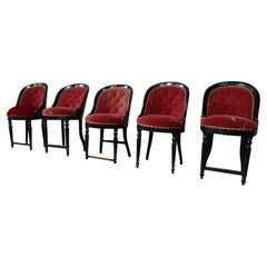 Set of Five Antique Theater Chairs