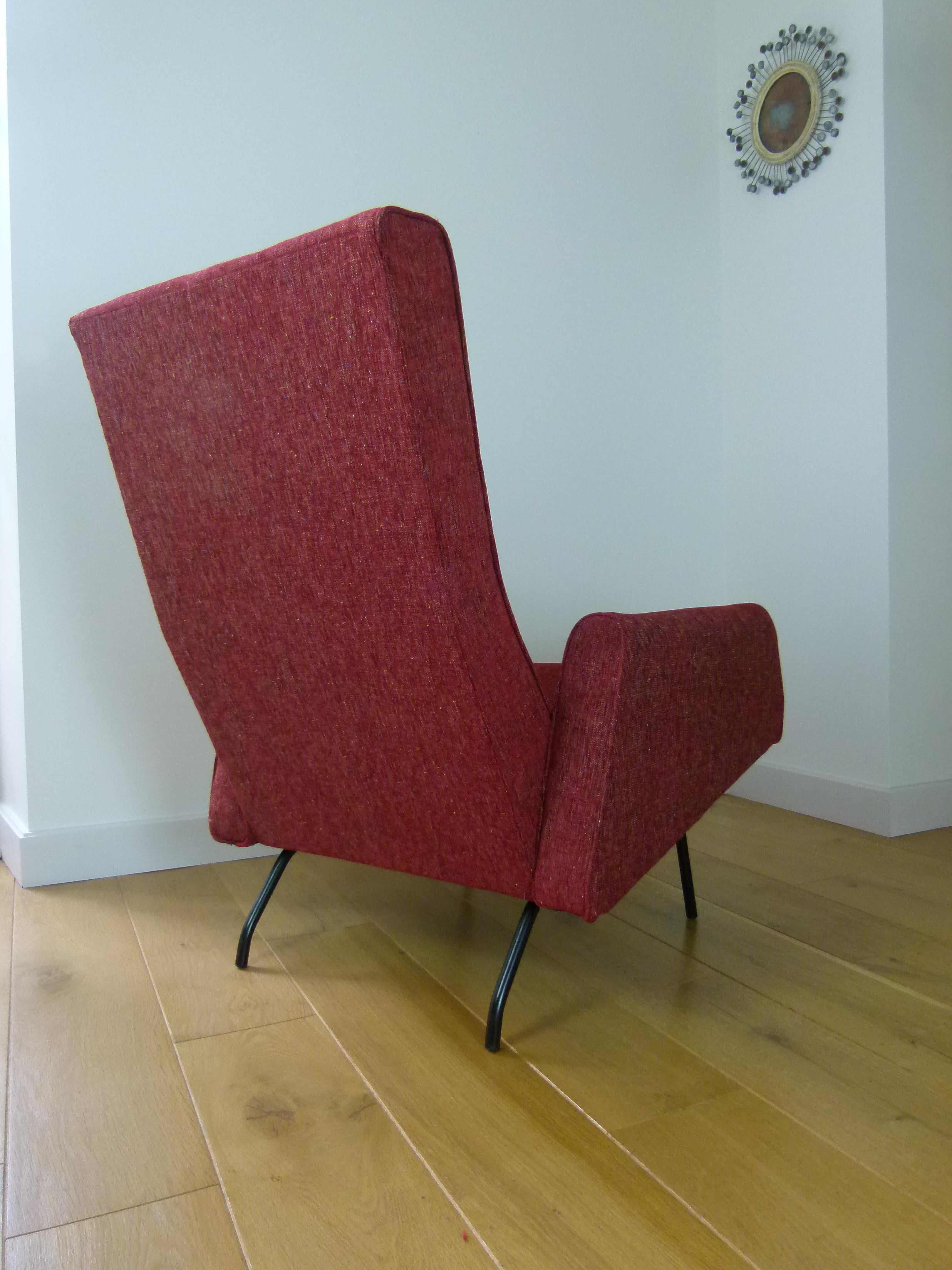Metal Set of Five Armchairs Forming Lounge by L.Paolozzi, 1955-1960s