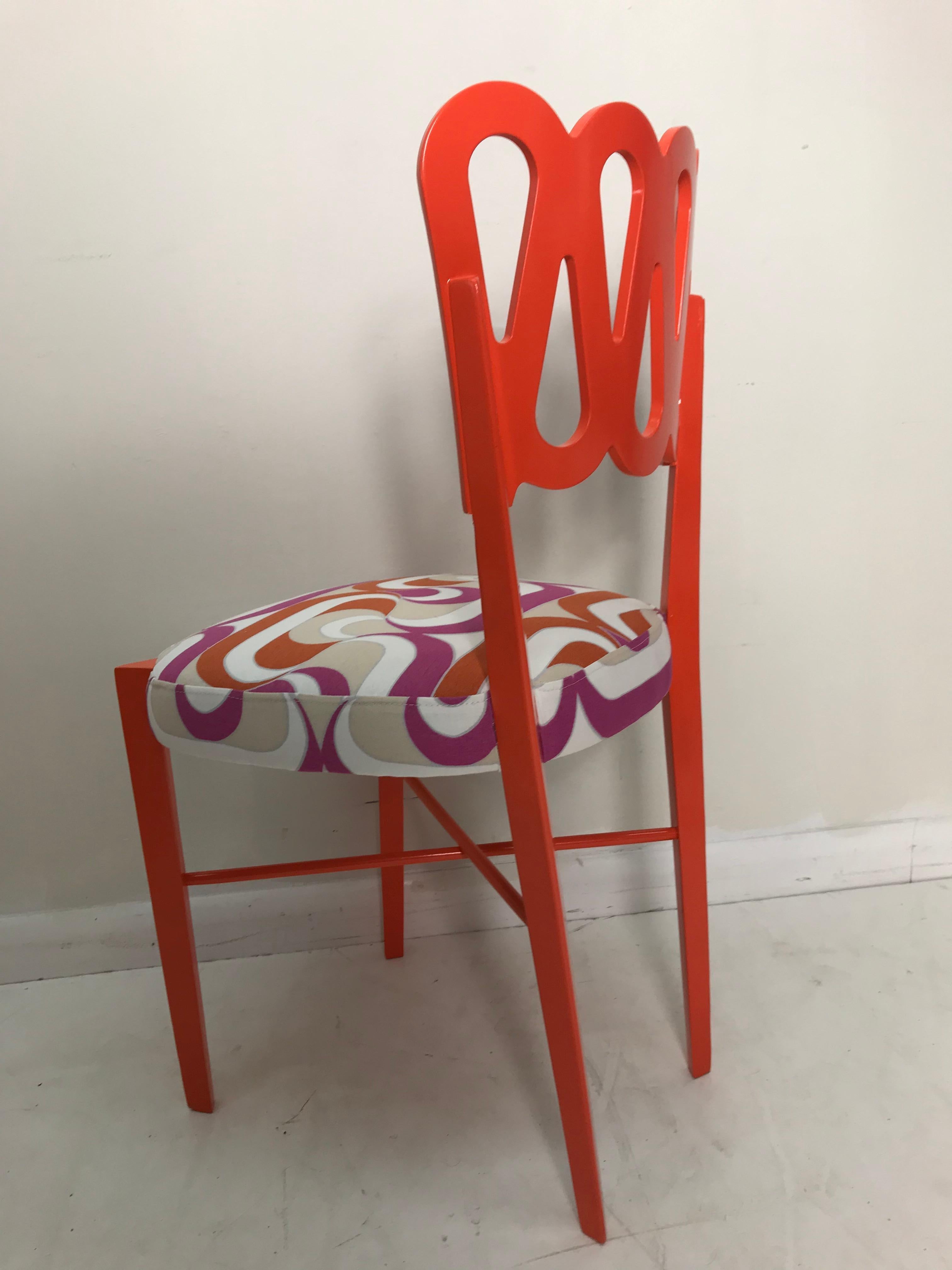 20th Century Set of Five Art Deco Ribbon Back Chairs For Sale