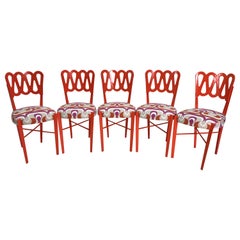 Set of Five Art Deco Ribbon Back Chairs