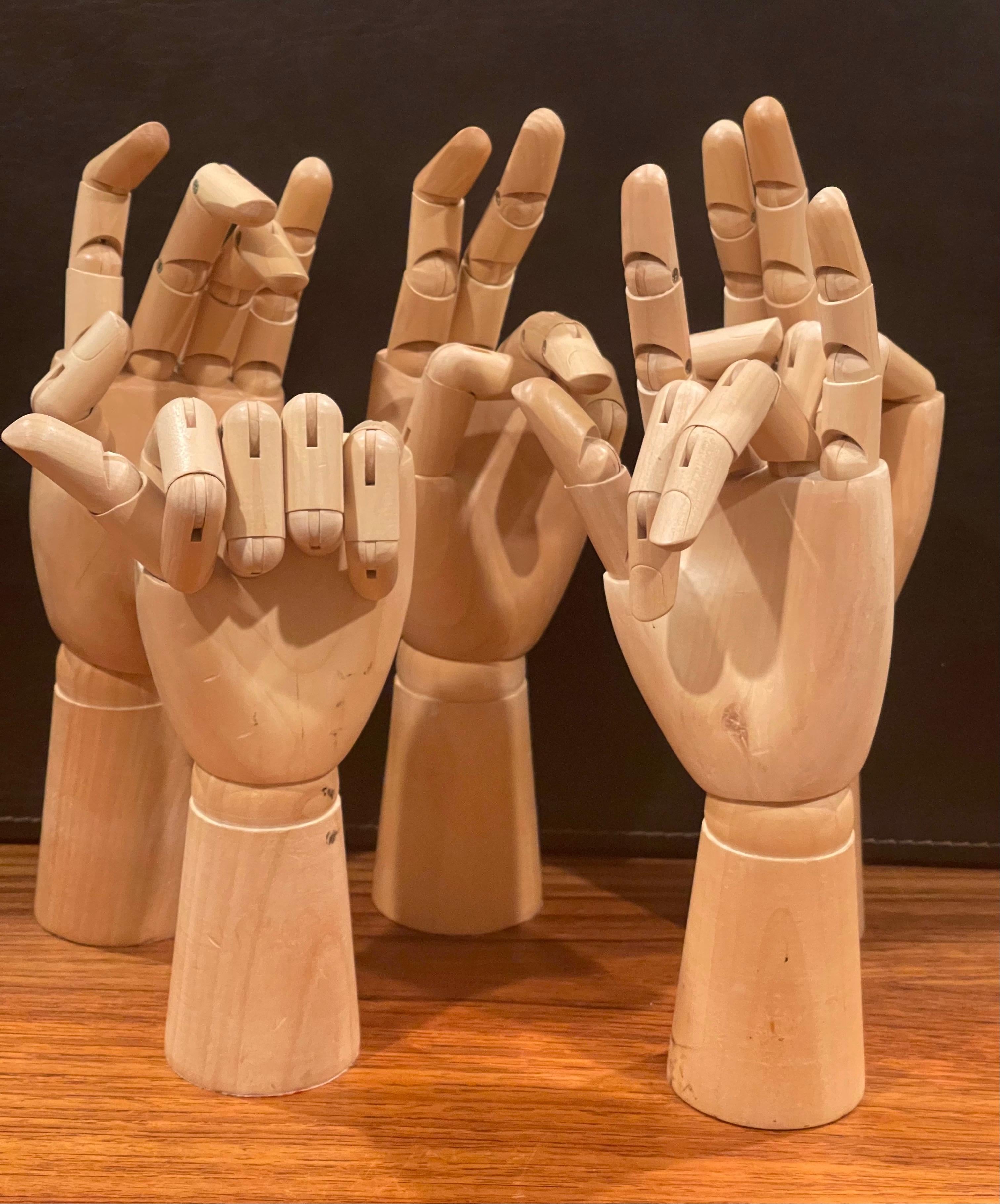 Modern Set of Five Articulating Hands For Sale