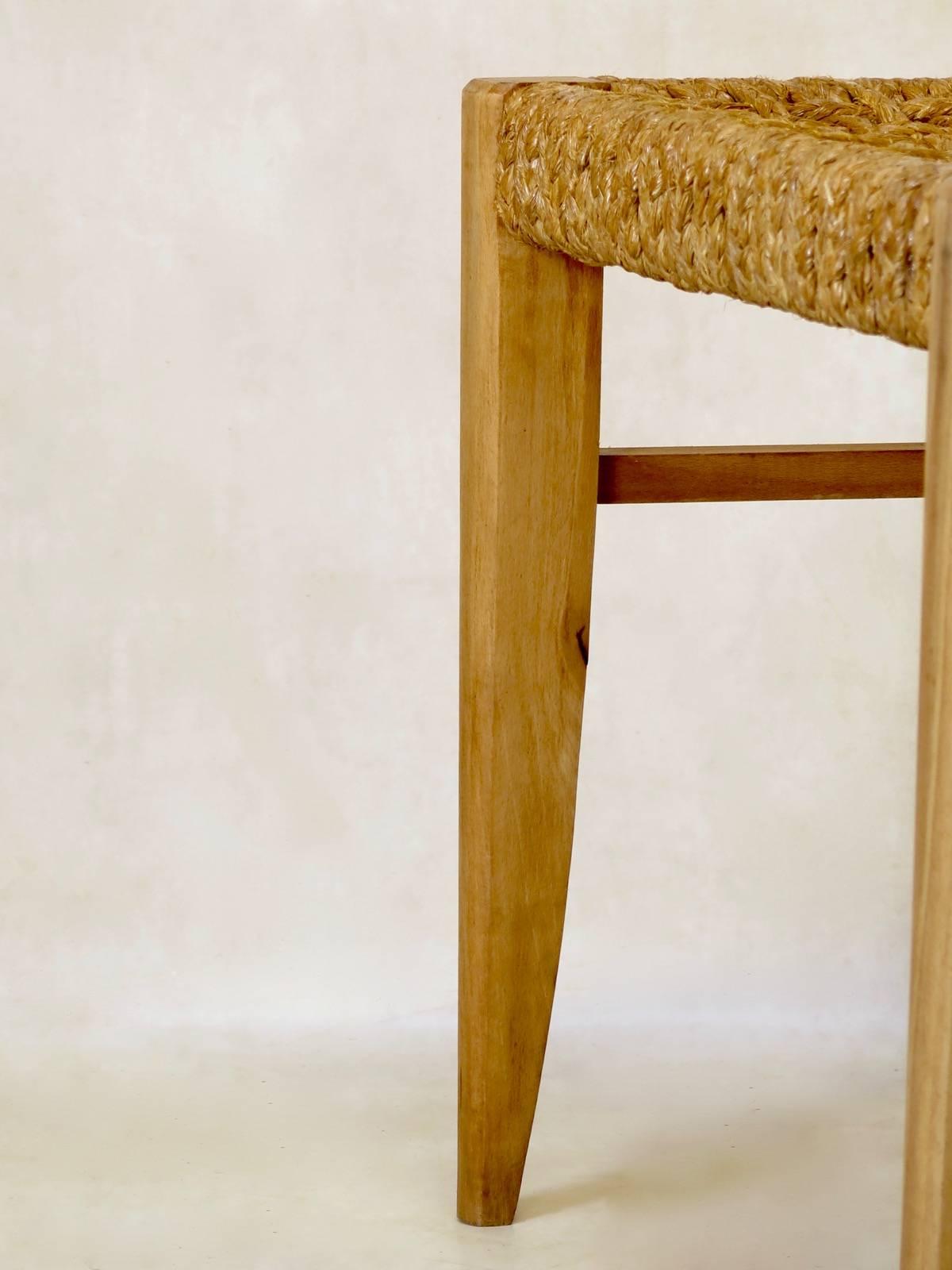 Set of Five Audoux-Minet Attributed Chairs, France, circa 1950s 1