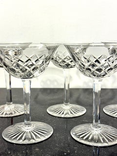 Set of Five Baccarat "Burgos" Crystal Champagne Coupes or Glasses