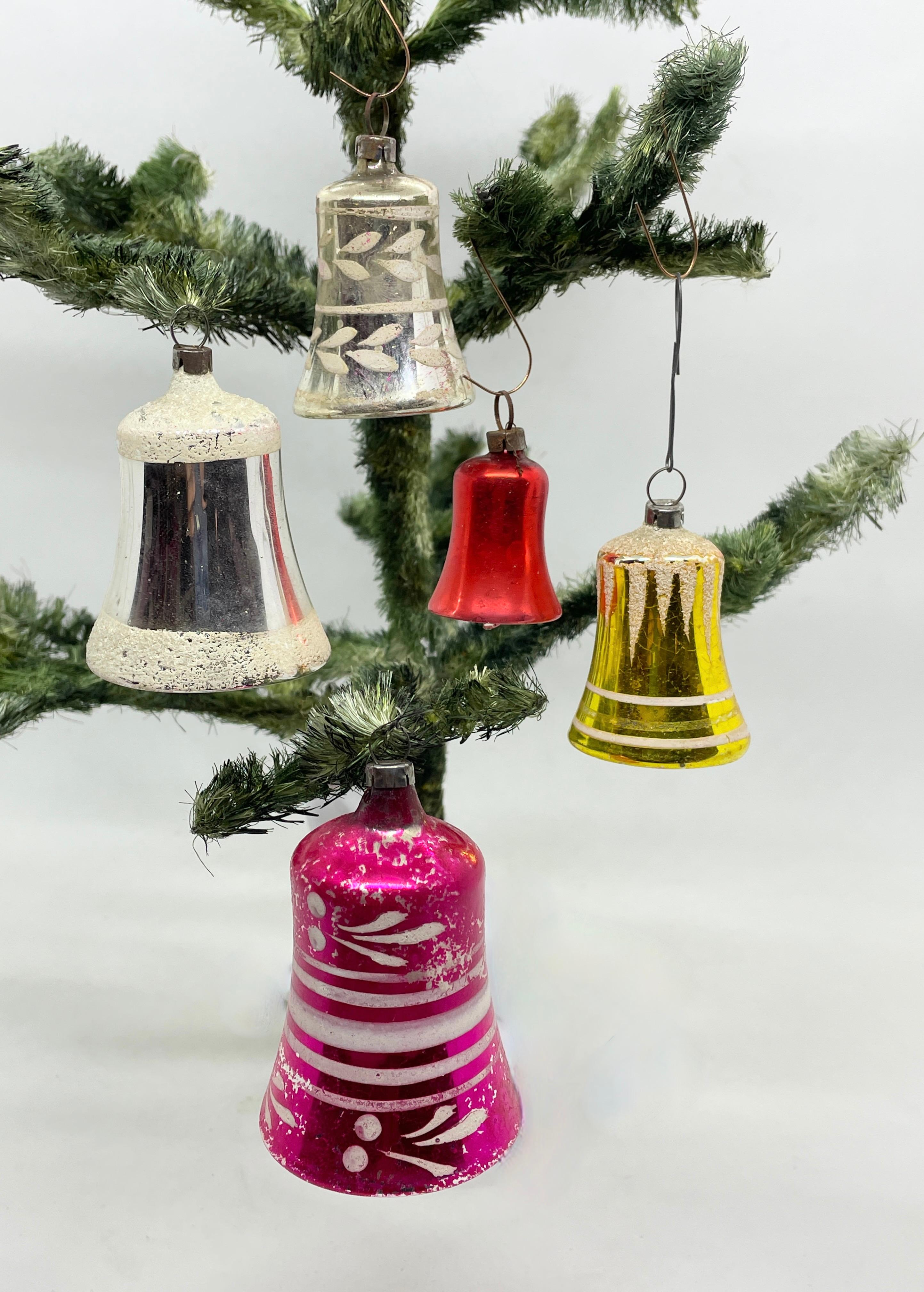 vintage glass bell ornaments