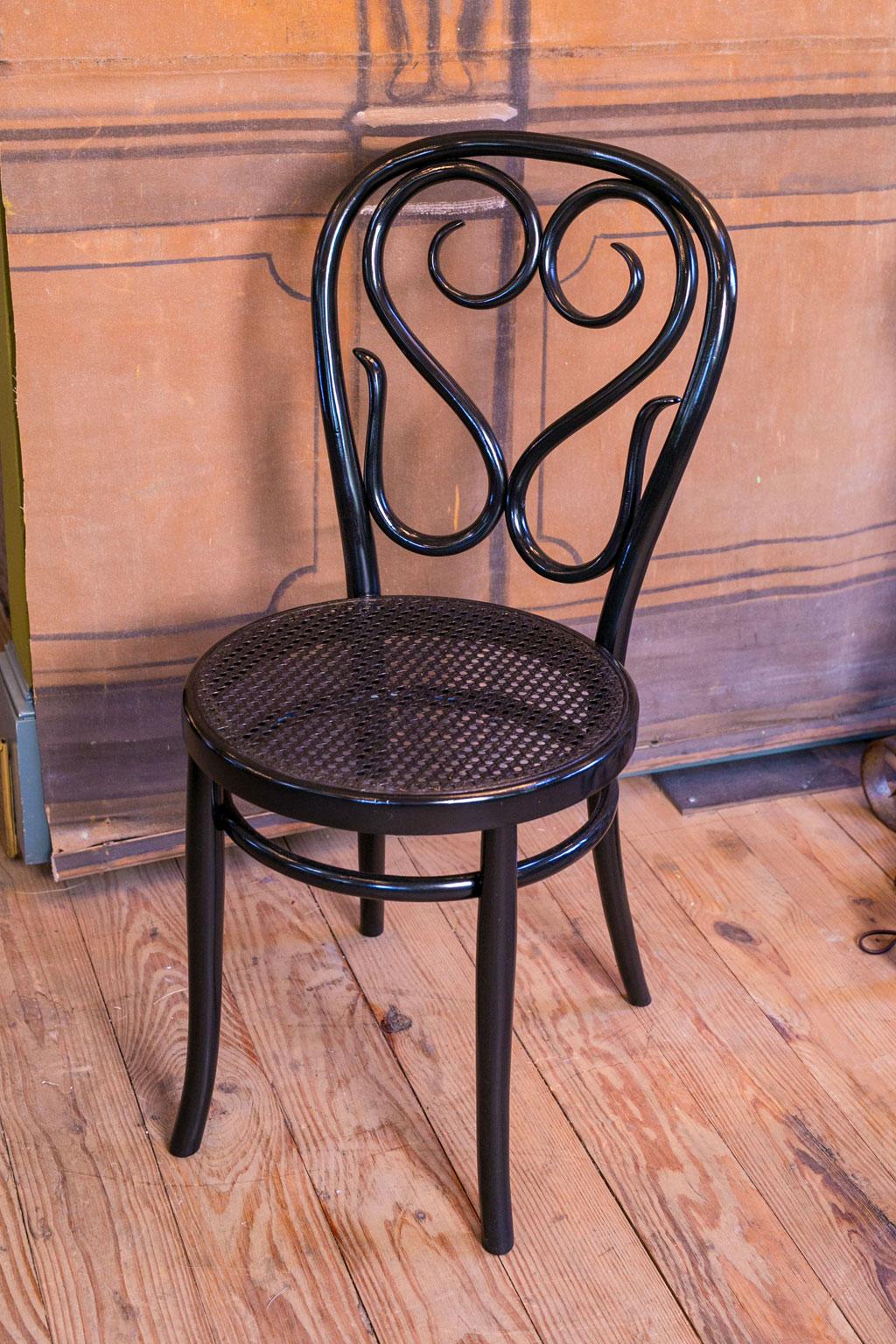 Ebonized Set of Five Bentwood Bistro Chair