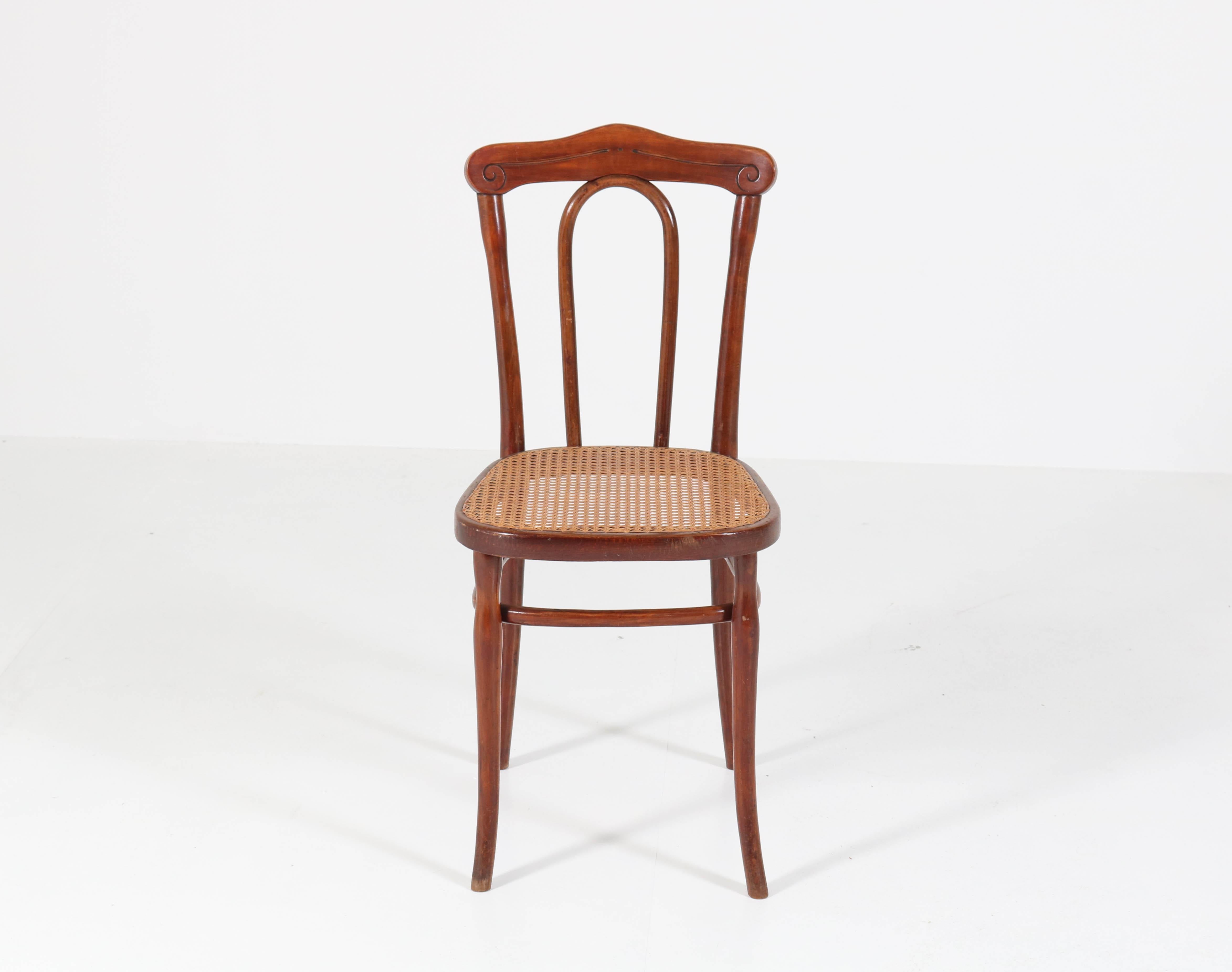 Late 19th Century Set of Five Bentwood Chairs by Jacob & Josef Kohn Wien Austria, 1890s