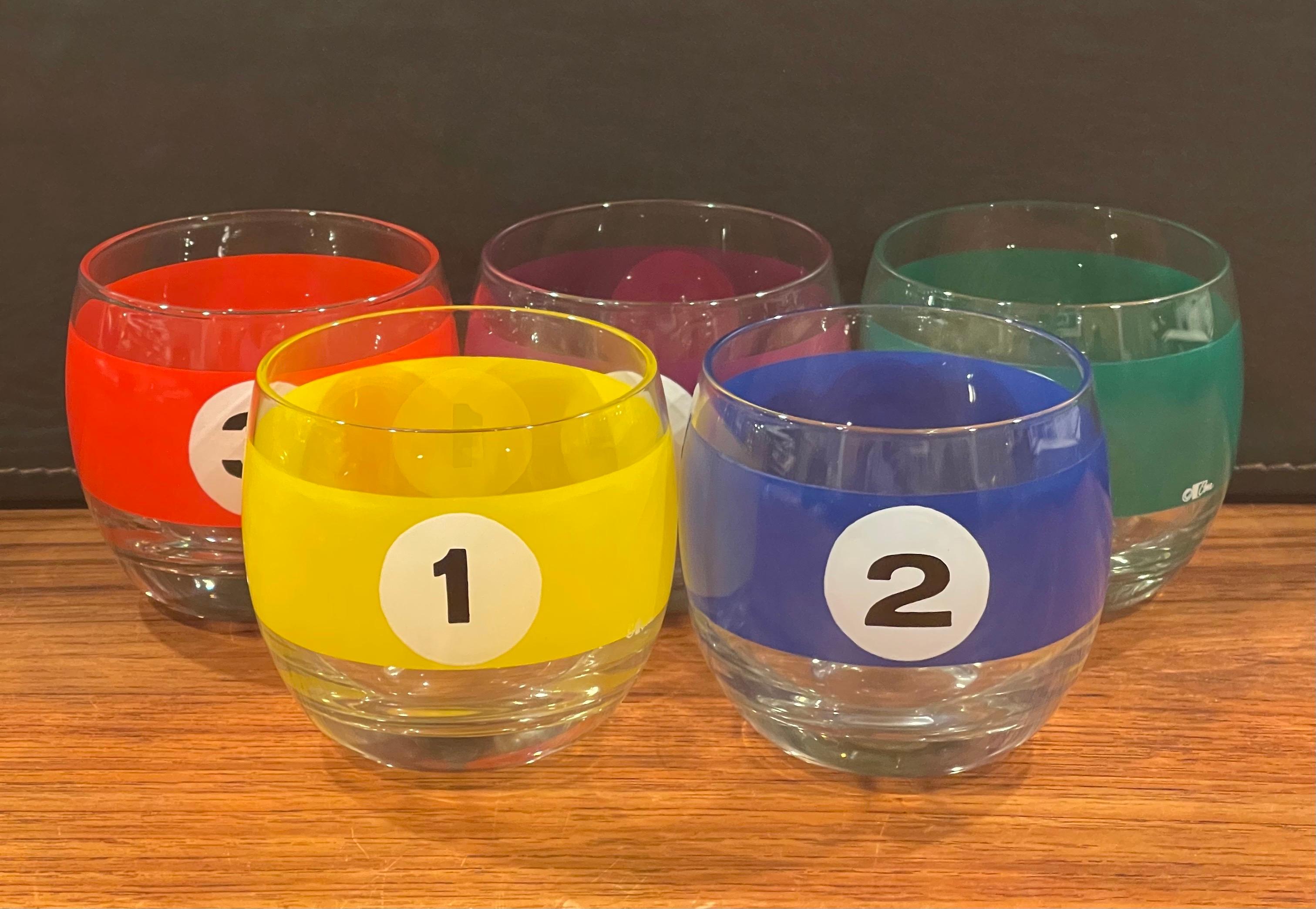 pool ball shot glasses