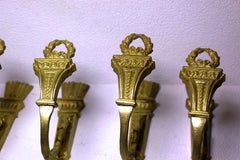 Set of Five Bronze Ormolu Drapery Wall Curtin Hooks