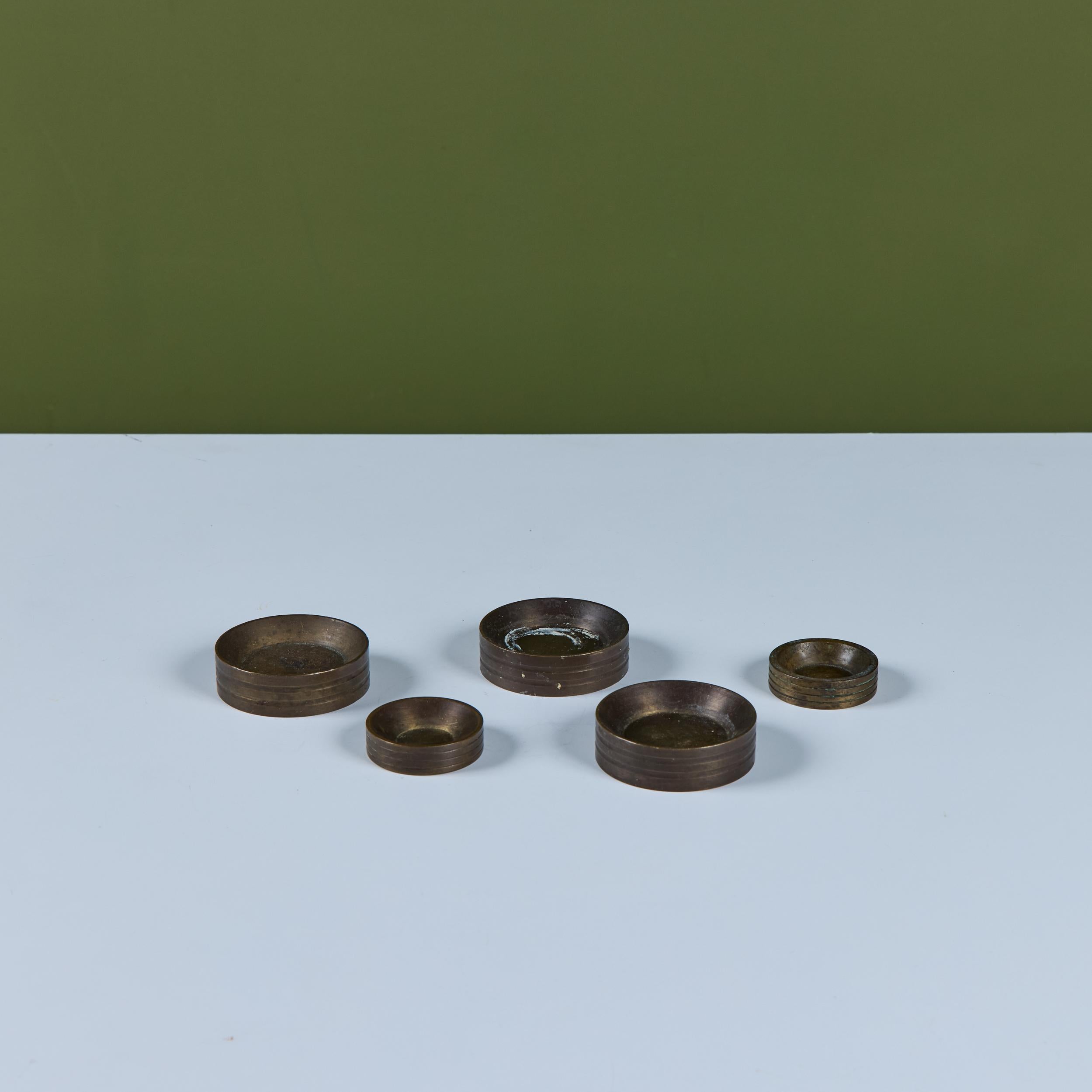 Set of Five Bronze Weights For Sale 1