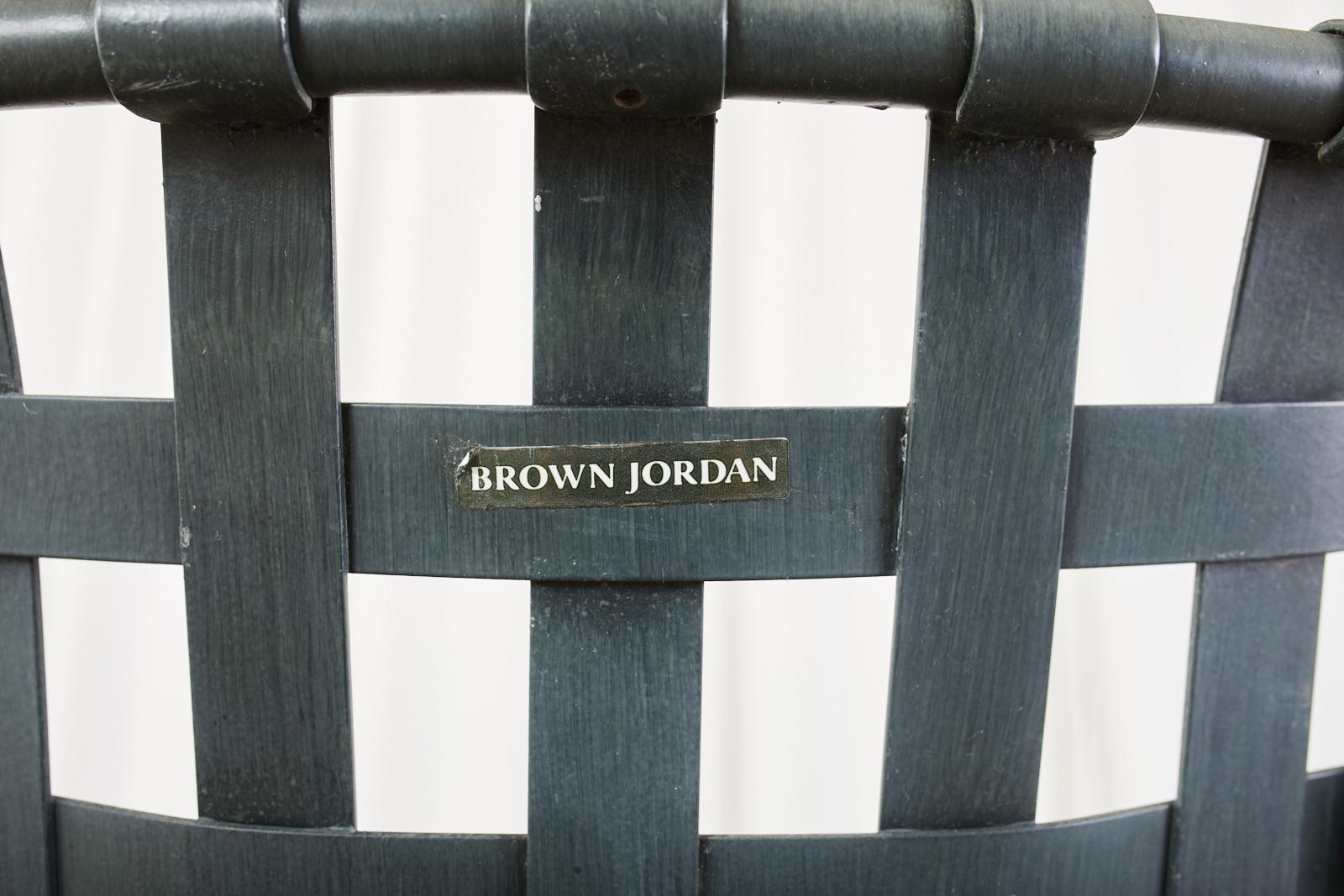20th Century Set of Five Brown Jordan Florentine Aluminum Counter Barstools