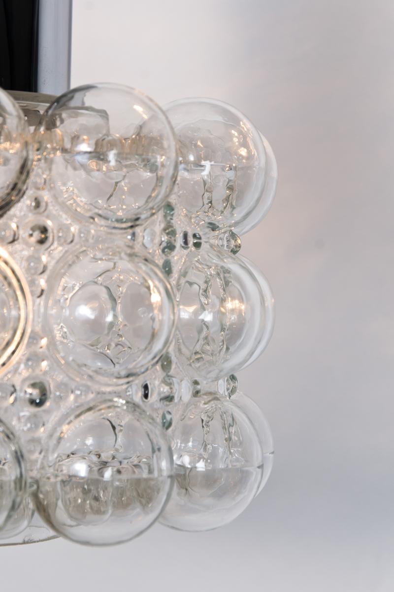 Set of Five Bubble Glass Fixtures Designed by Helena Tynell for Glashütte For Sale 5