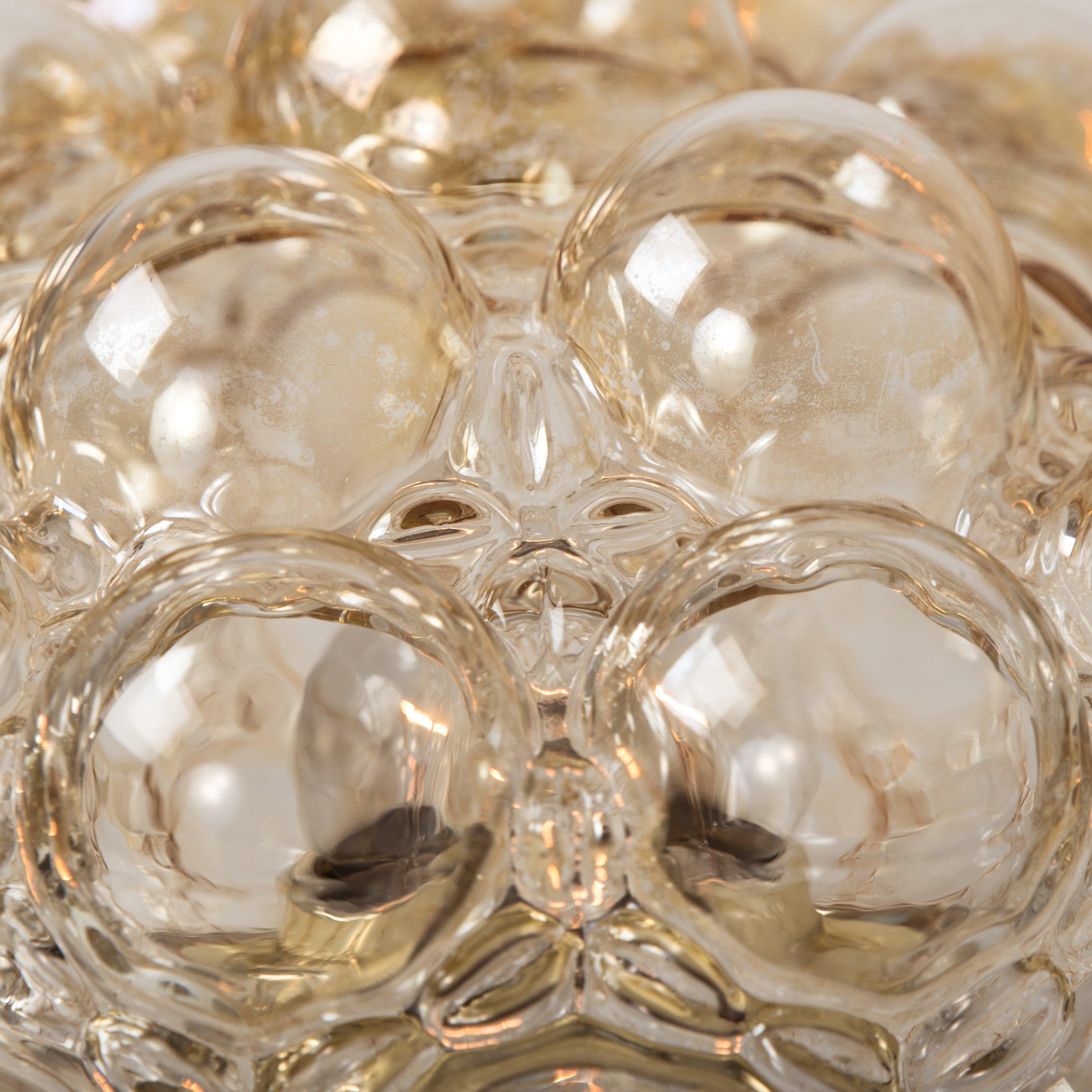 Set of Five Bubble Glass Fixtures Designed by Helena Tynell for Glashütte For Sale 11