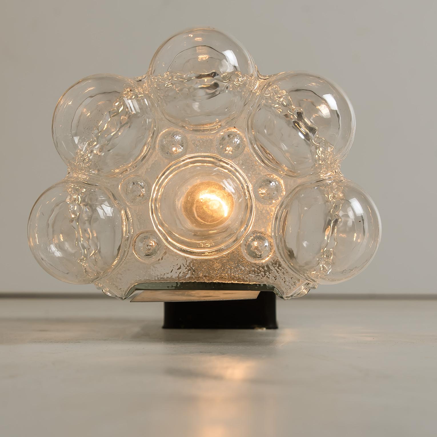 20th Century Set of Five Bubble Glass Fixtures Designed by Helena Tynell for Glashütte For Sale