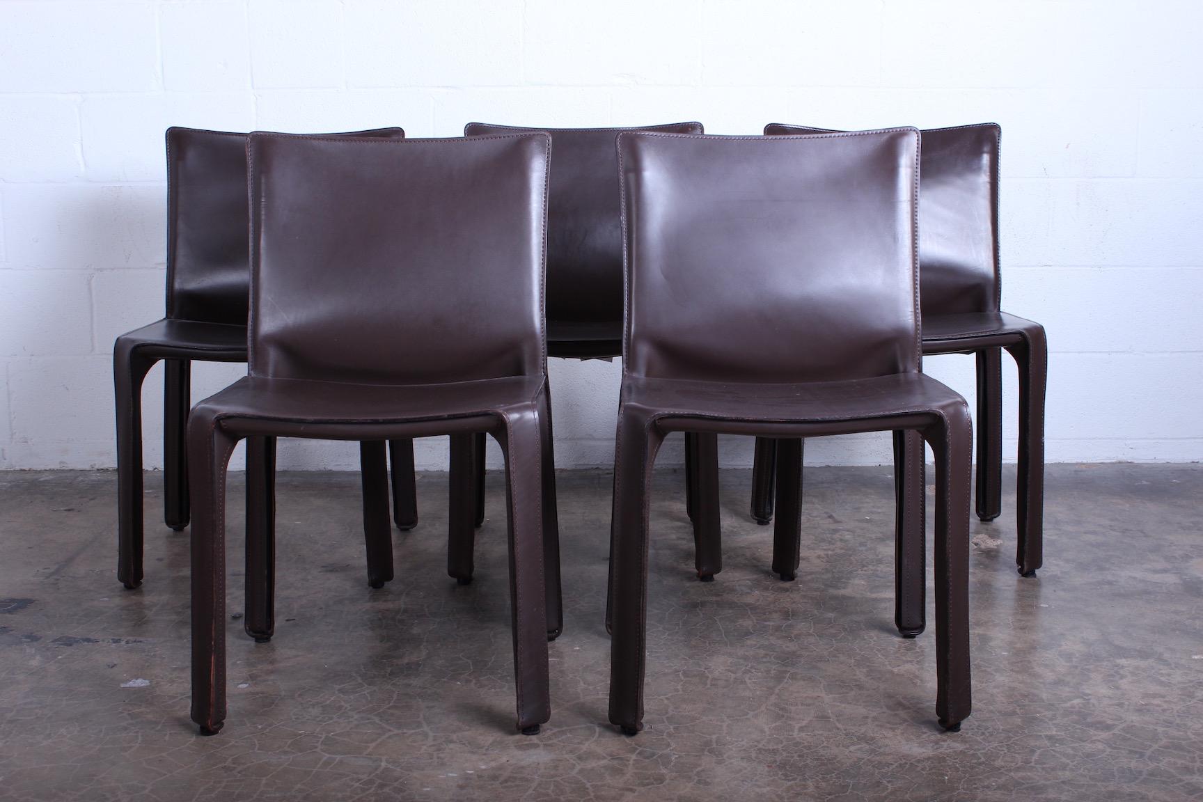 Set of Five Cab Chairs by Mario Bellini In Good Condition In Dallas, TX