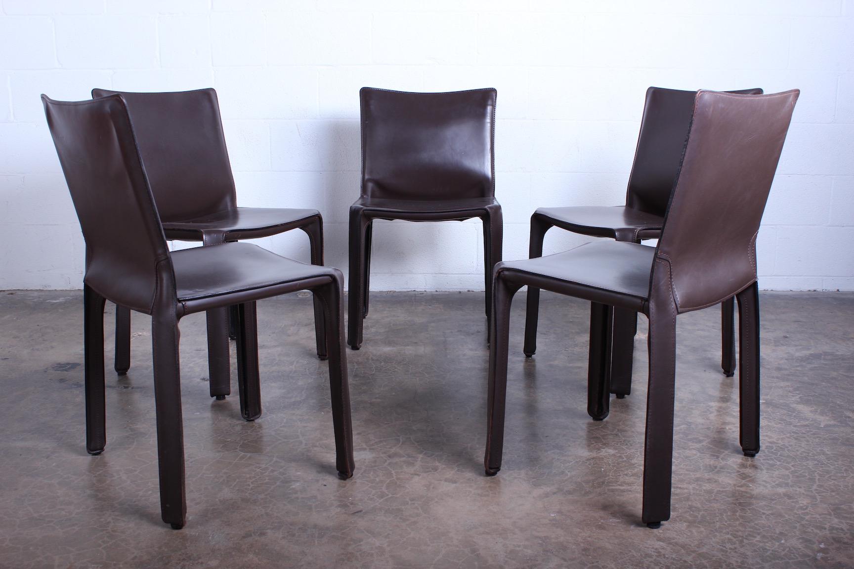 Set of Five Cab Chairs by Mario Bellini 1