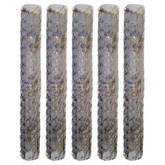 Set of Five Canale Murano Glass Sconces by Barovier e Toso. Italy, 1960's