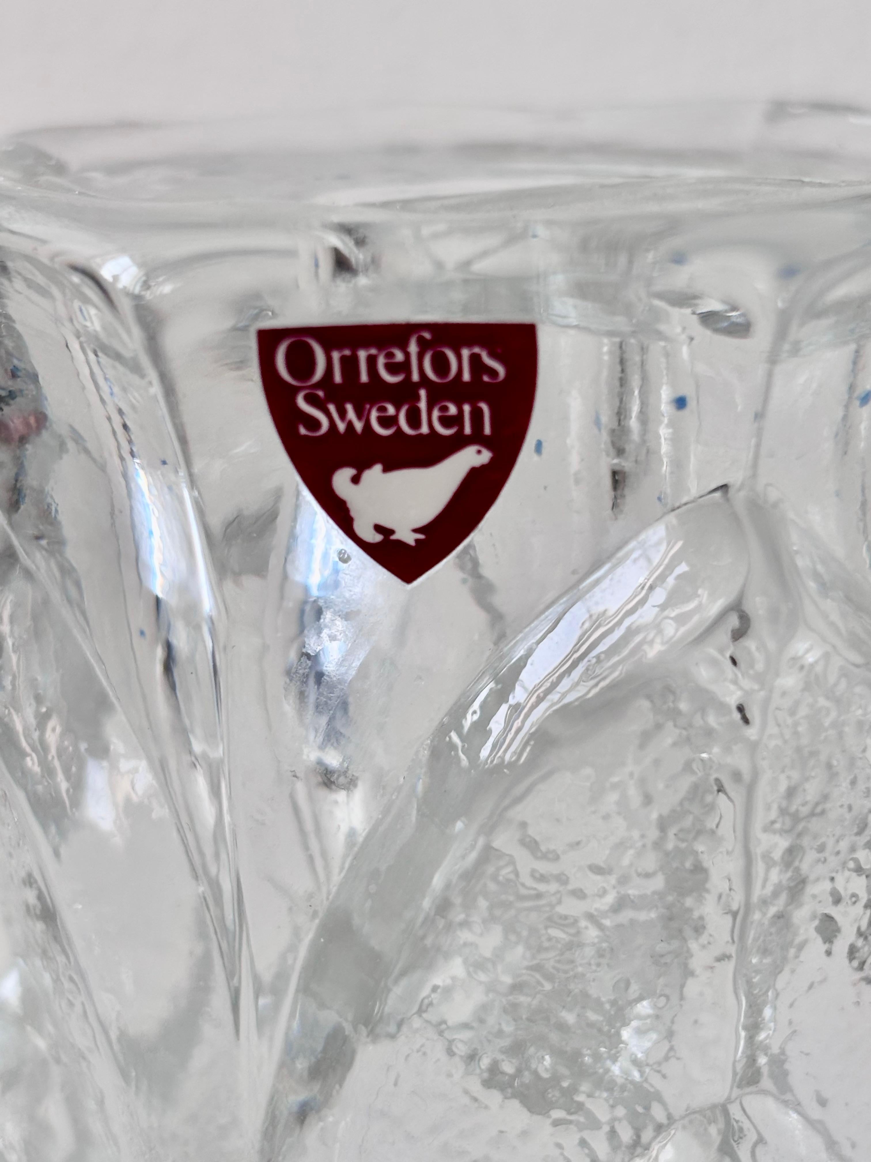Set of Five “Capella” Crystal Candle Holders by Orrefors, Sweden For Sale 2