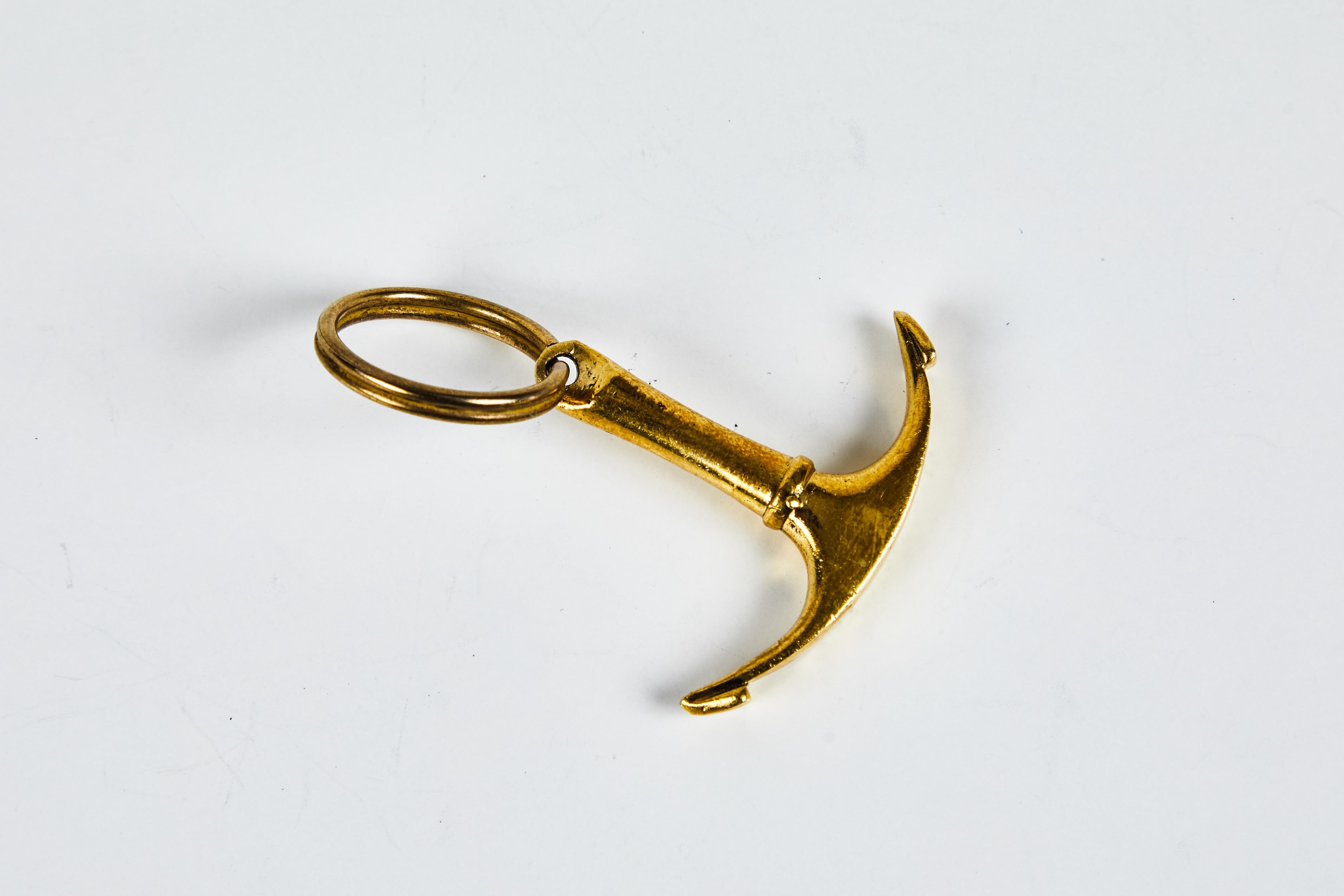 Set of Five Carl Auböck Brass Figurine Keyrings For Sale 8