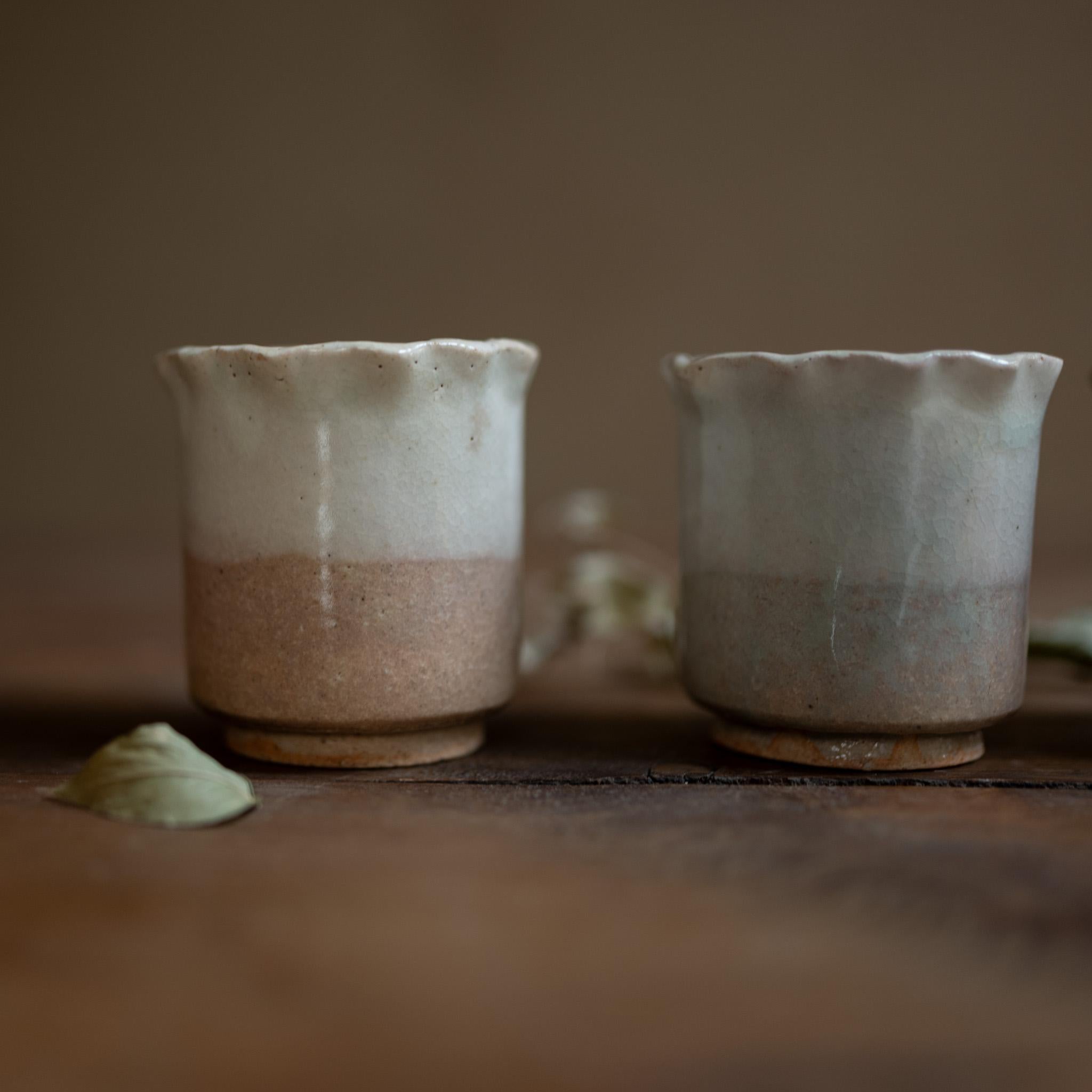 Set di cinque tazze in ceramica di Kitaoji Rosanjin, Giappone, metà del XX secolo in vendita 1