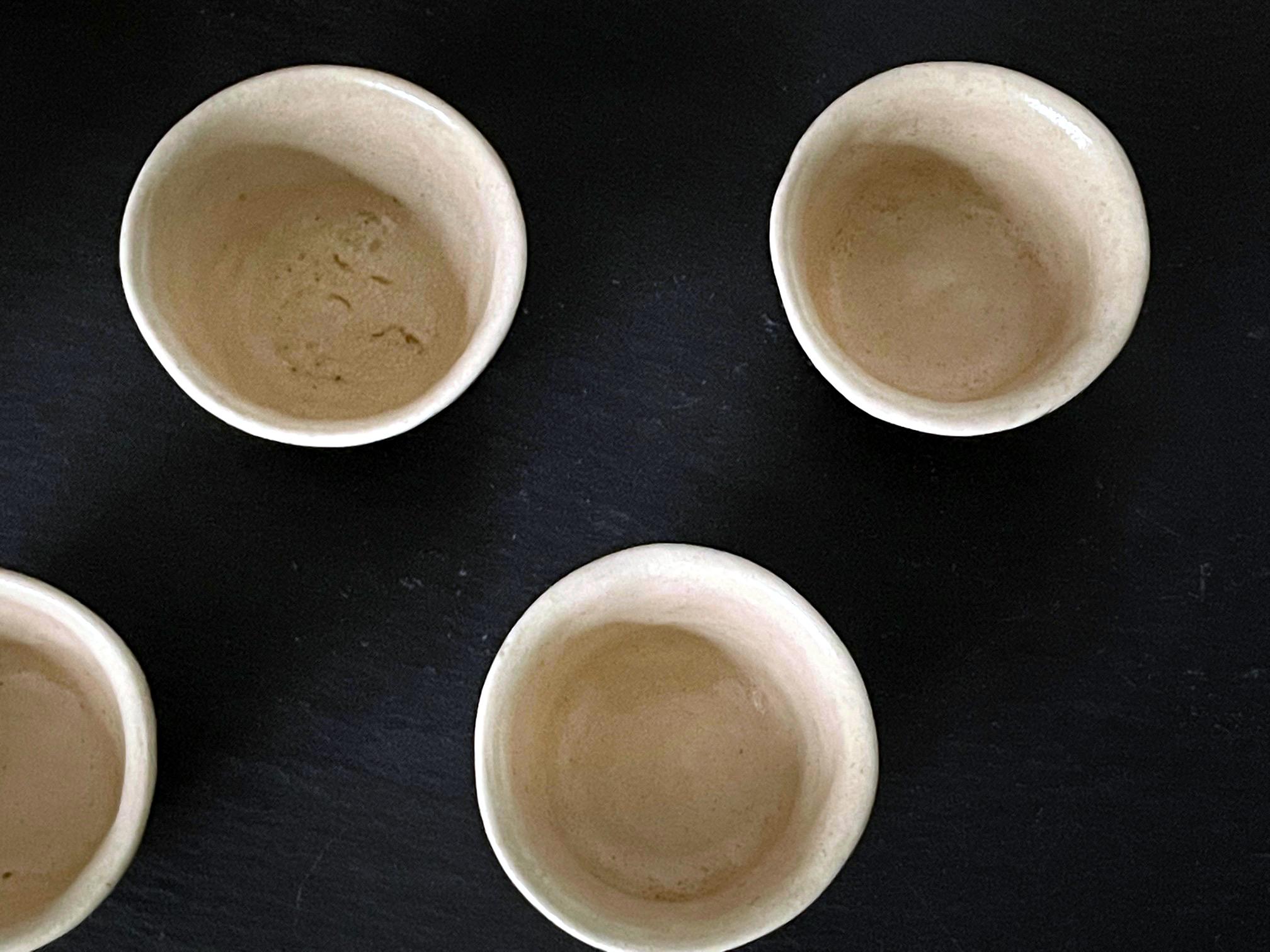Set of Five Ceramic Tea Cups by Otagaki Rengetsu For Sale 8