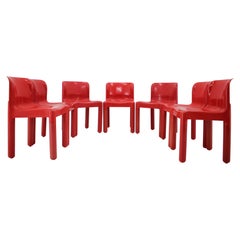 Set of Five Chairs Kartell Designed by Carlo Bartoli, Italy, 1980s