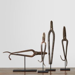 Set of Five Chinese Shoemaker's Leather Scissors
