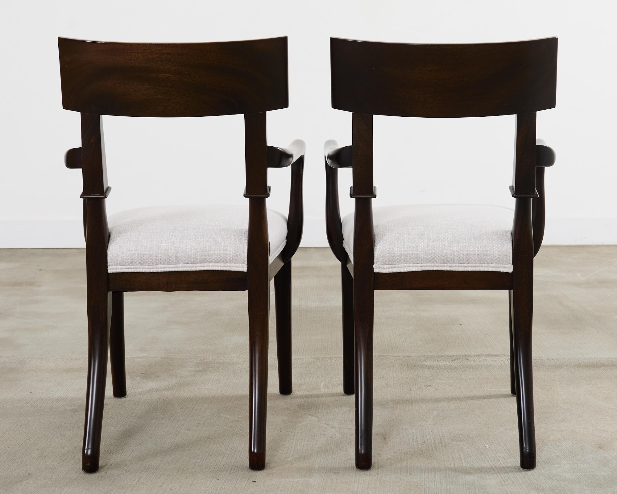 Set di cinque sedie da pranzo in mogano Christian Liaigre per Nobilis in vendita 5