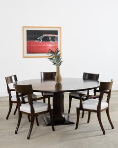 Set of Five Christian Liaigre for Nobilis Mahogany Dining Chairs