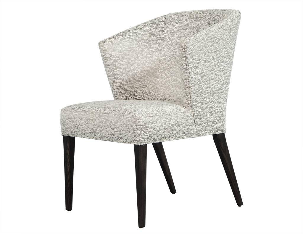 modern curved back dining chair