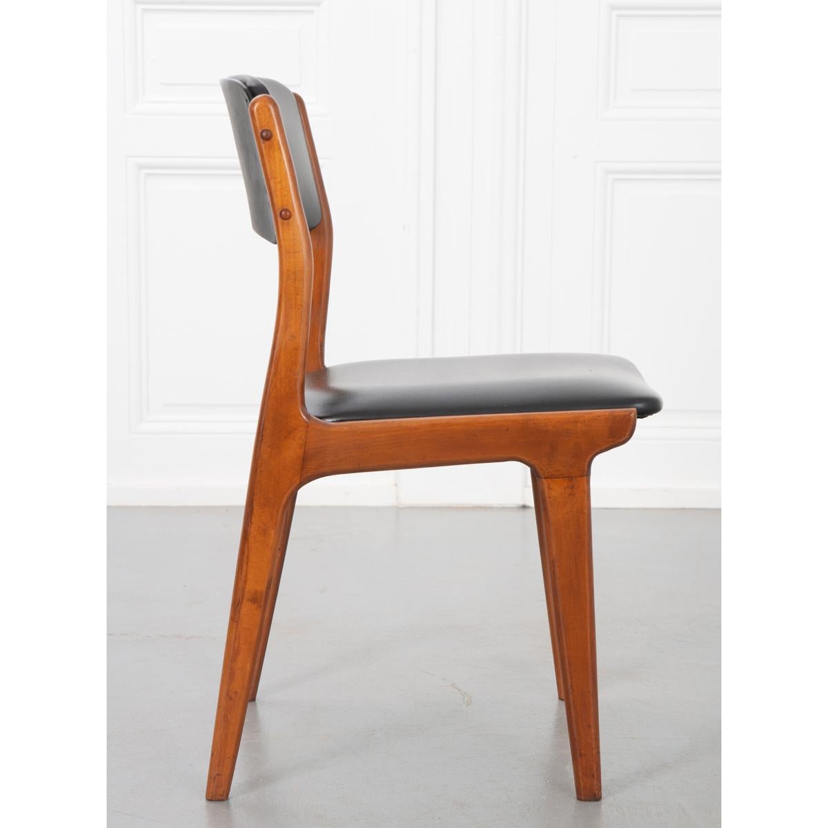 Teak Set of Five Danish Mid-Century Modern Chairs