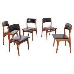Set of Five Danish Mid-Century Modern Chairs