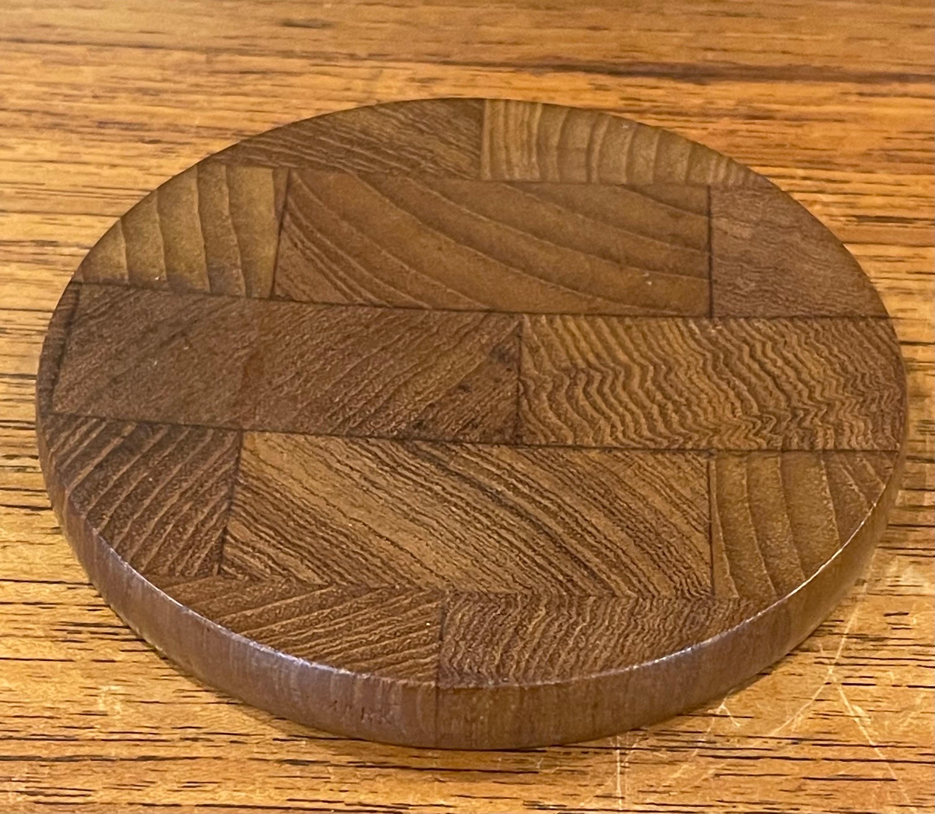 Set of Five Danish Modern Staved Teak Coaster Set by Dansk For Sale 1