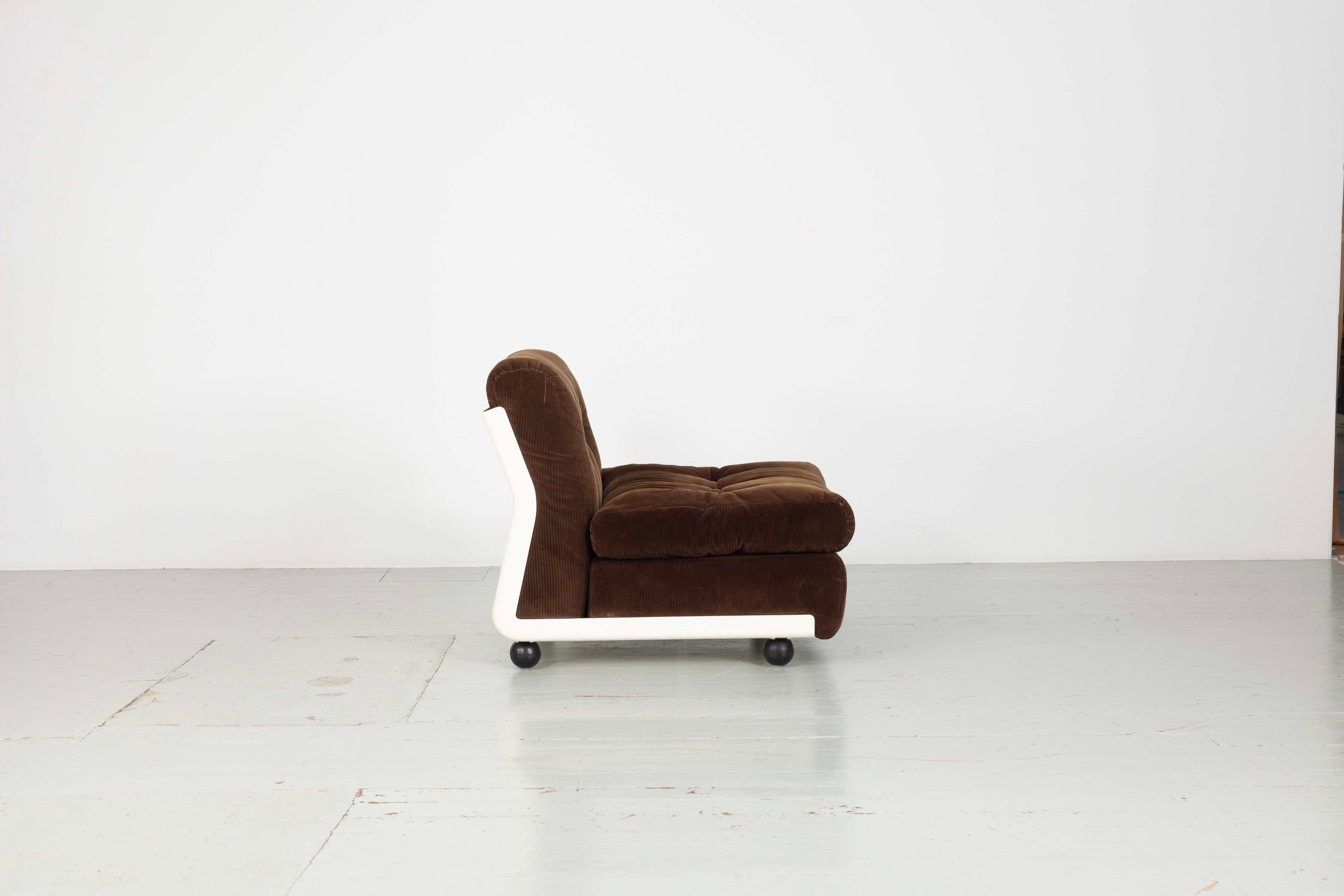 Set of five dark brown modular sofa elements, by Mario Bellini for C&B Italia. Bon état - En vente à Wolfurt, AT