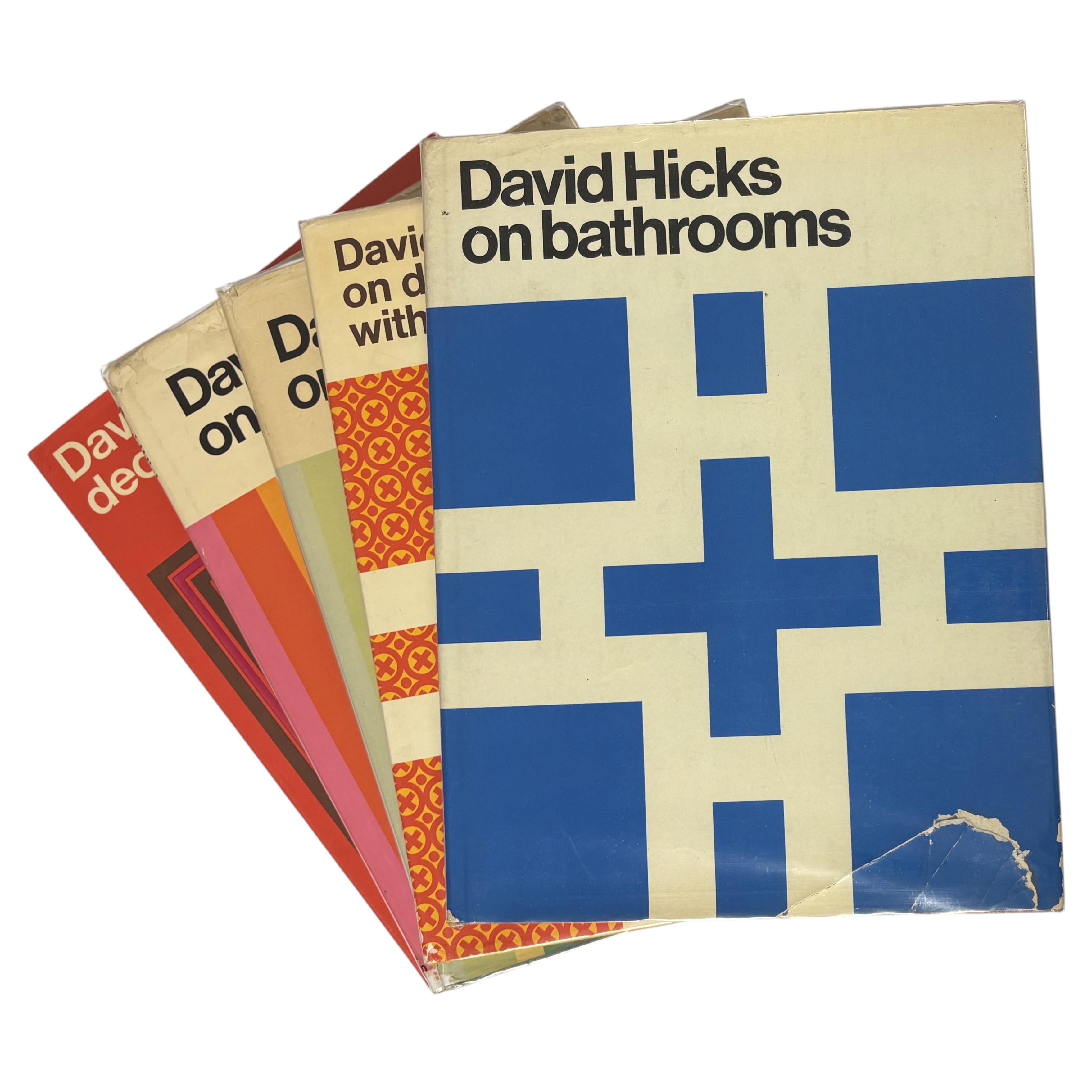 Conjunto de cinco libros de diseño de David Hicks (Libro) en venta