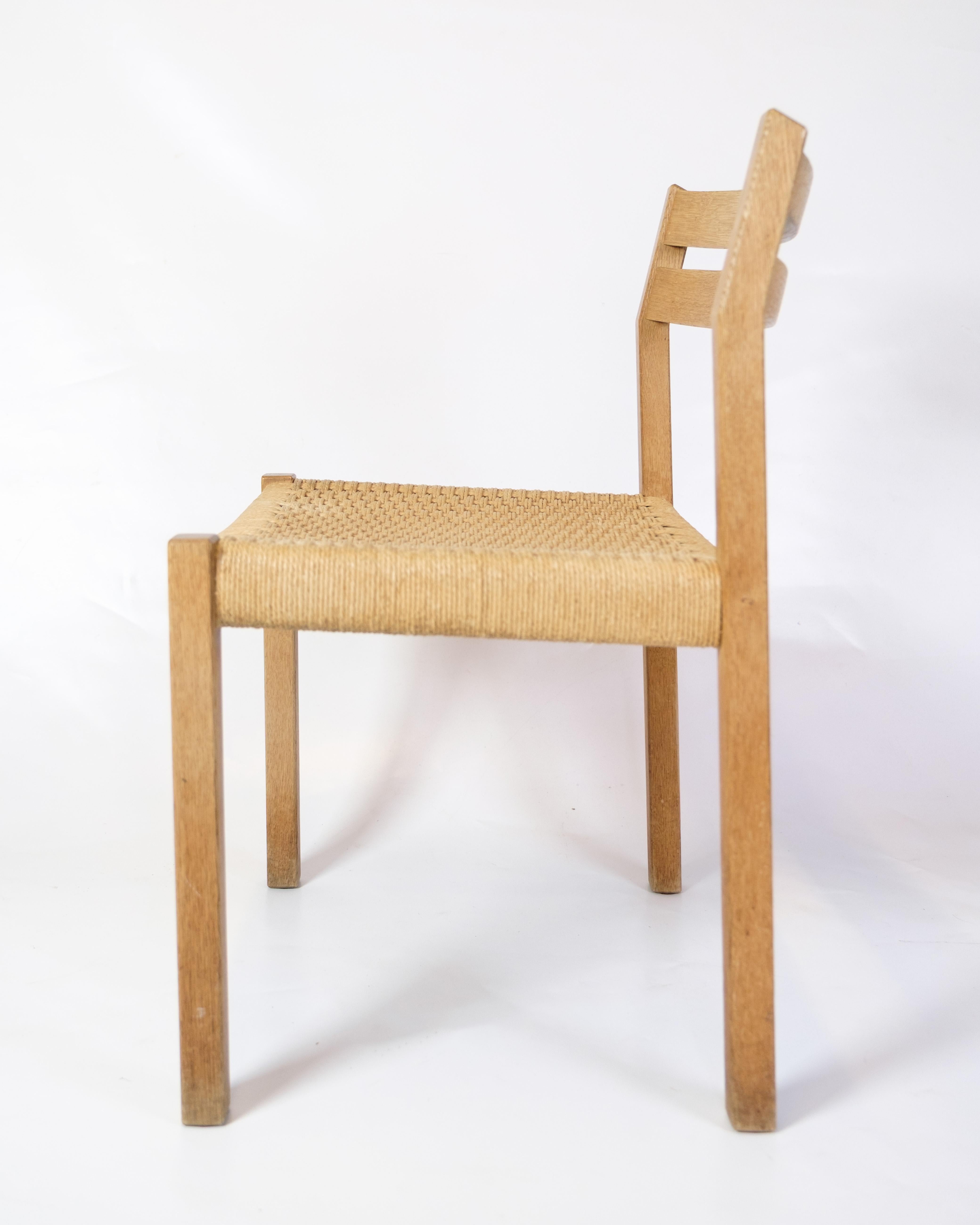 Metà XX secolo Set di cinque sedie da pranzo modello 401 in Oak di Jørgen H. Møller degli anni '60 in vendita