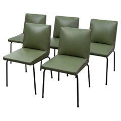 Conjunto de cinco sillas de comedor diseñadas por Pierre Guariche para Meurop, Bélgica