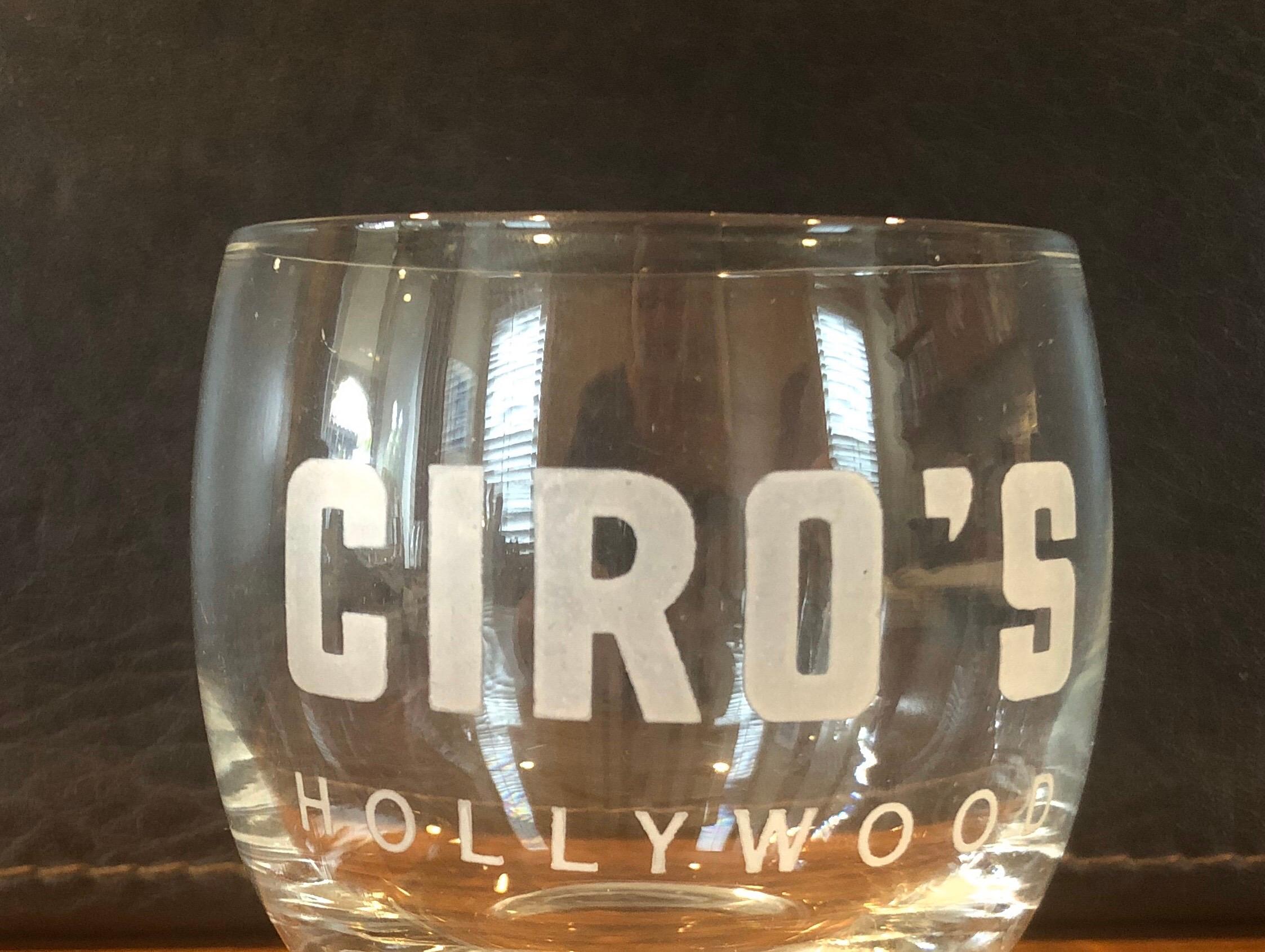 20th Century Set of Five Double Old Fashioned Glasses '12oz' from Ciro's Hollywood Barware