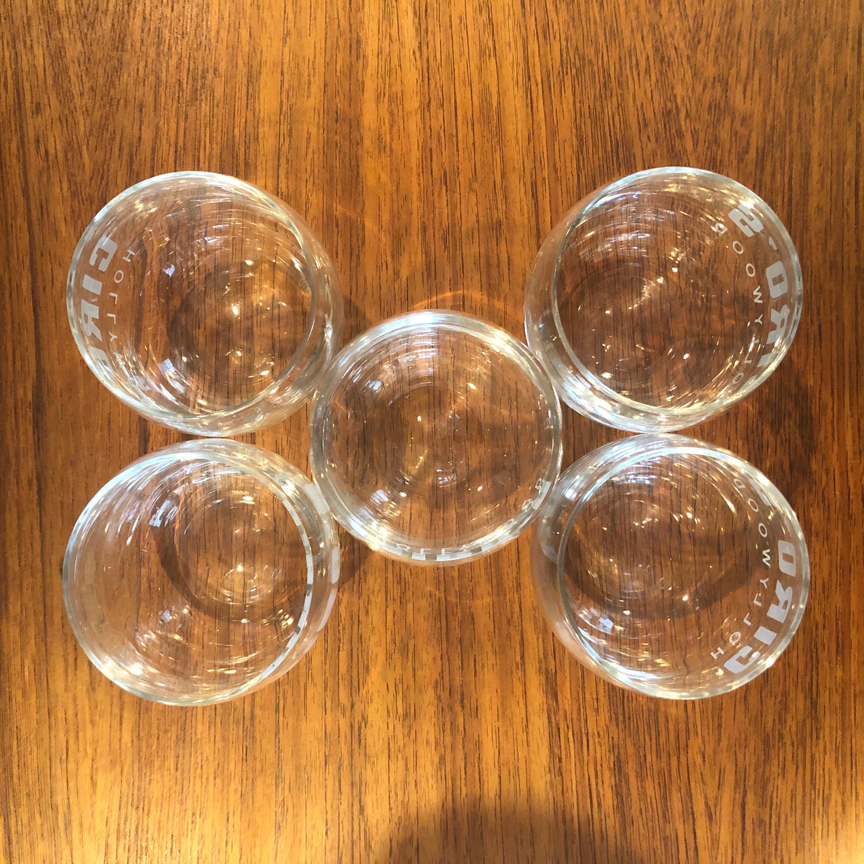Set of Five Double Old Fashioned Glasses '12oz' from Ciro's Hollywood Barware 1