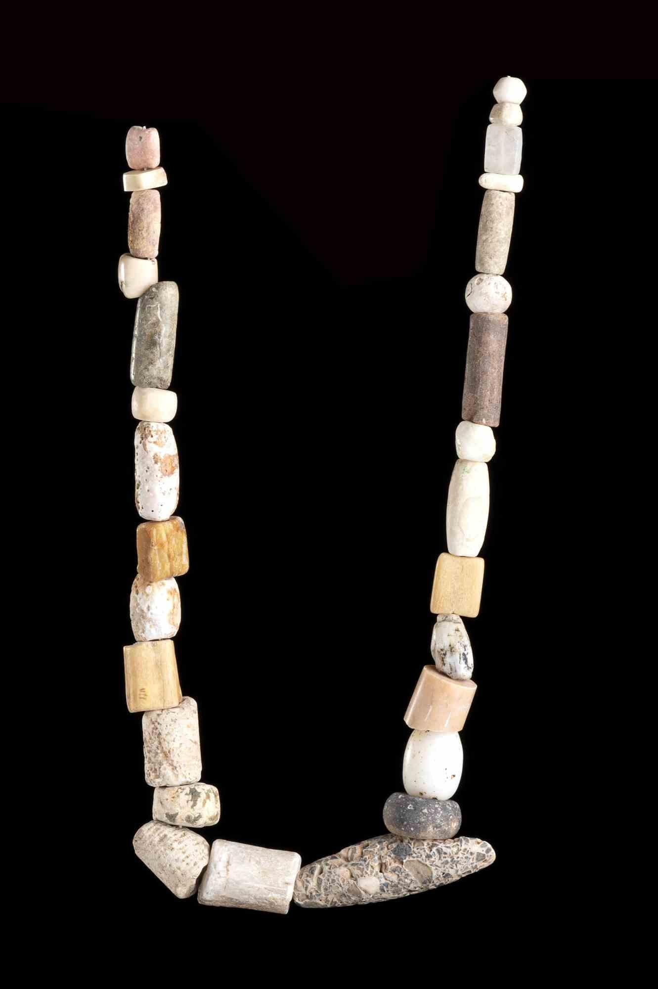 Precious Stone Set of Five Ethnic Necklaces in Different Materials, Early 20th Century