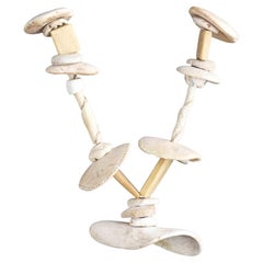 Set di cinque collane etniche in materiali diversi