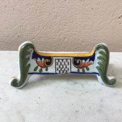 Set of Five Faience Knife Rests Desvres, circa 1890