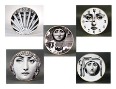 Retro Set of Five Fornasetti Rosenthal Plates