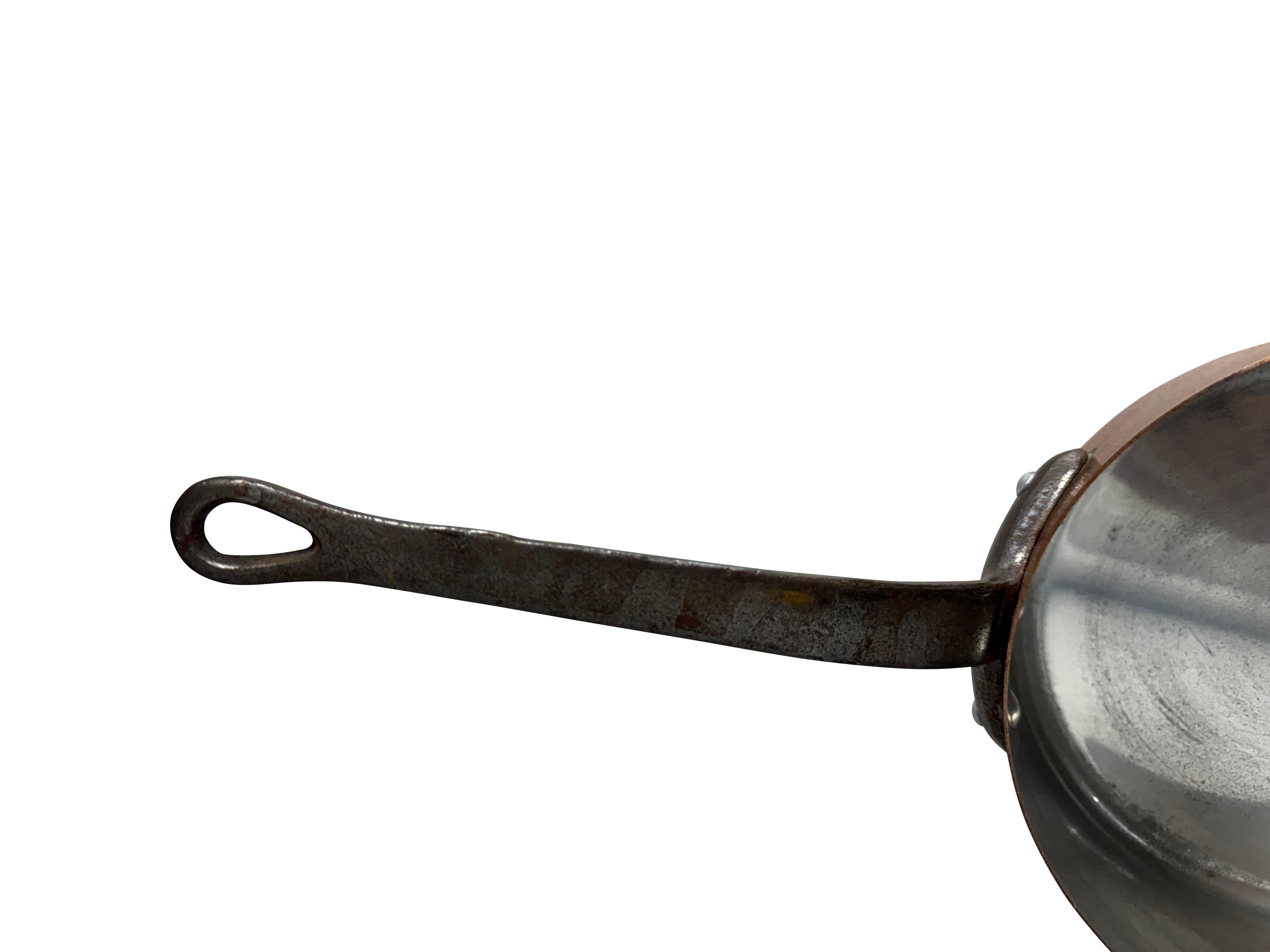 Set of Five French Graduated Copper Saucepans 1