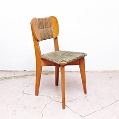 Set of Five French Mid Century Modern Dinner Chairs, circa 1950