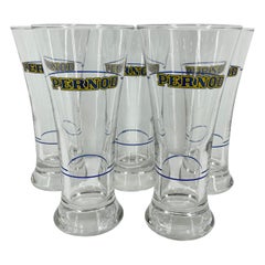Set of Five French Pernod Glasses, Mid-Century Modern