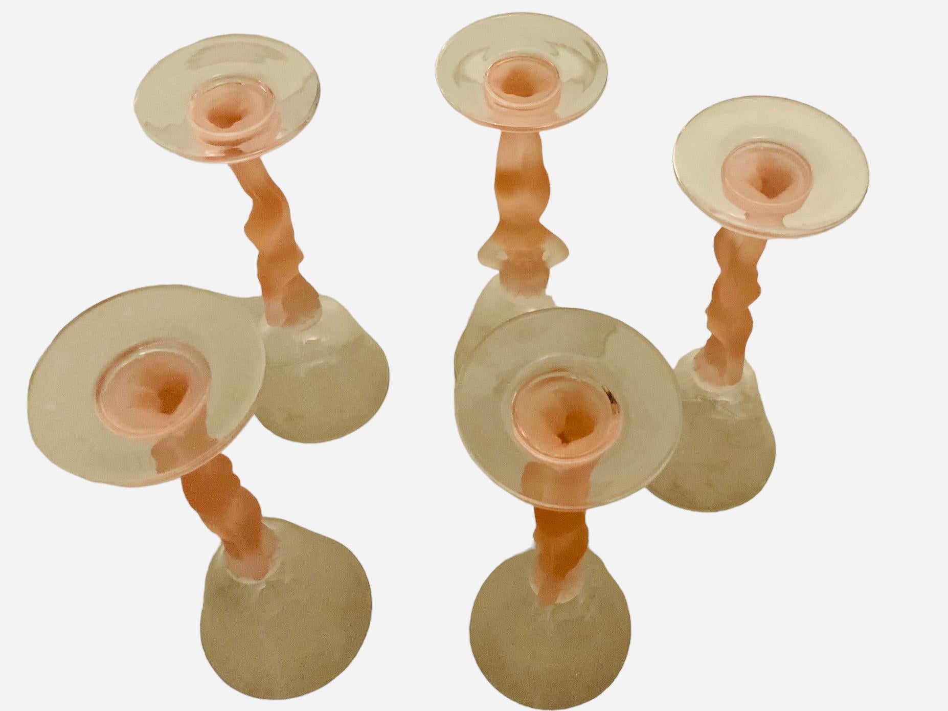 Set Of Five Frosted Nude Caryatids Figures Stem Liquor Glasses For Sale 2